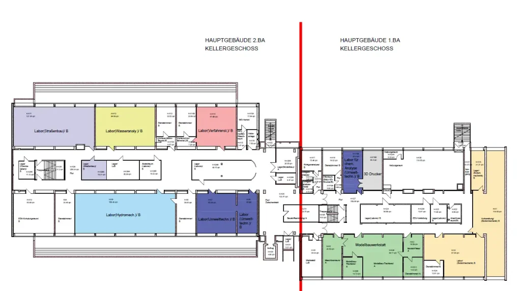 Grundriss der zu revitalisierenden Kellerstruktur